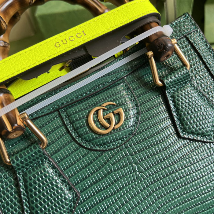 Gucci Diana lizard mini bag Green 675800