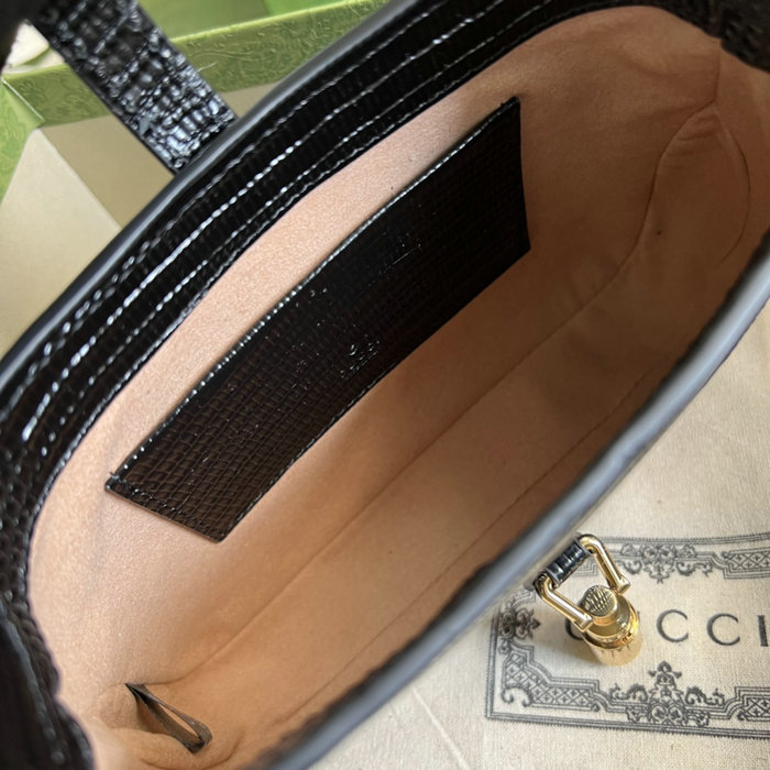 Gucci Jackie 1961 lizard mini bag Black 675799