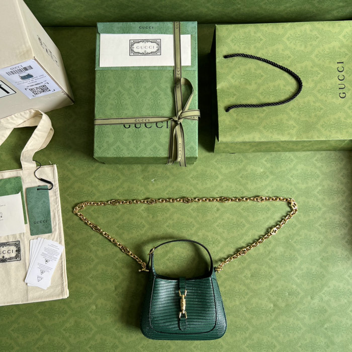 Gucci Jackie 1961 lizard mini bag Green 675799