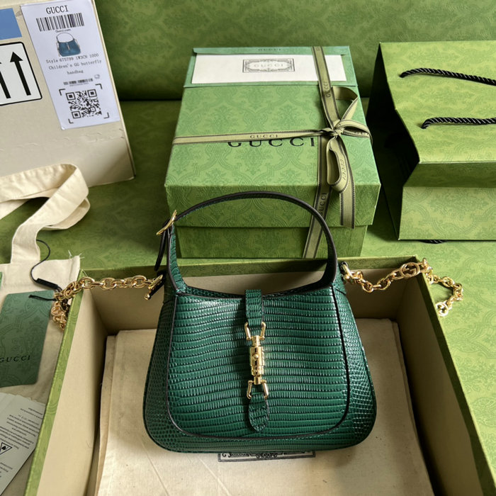 Gucci Jackie 1961 lizard mini bag Green 675799