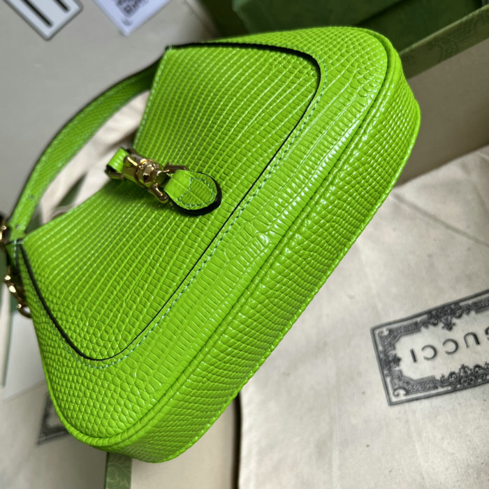 Gucci Jackie 1961 lizard mini bag Pastel Green 675799