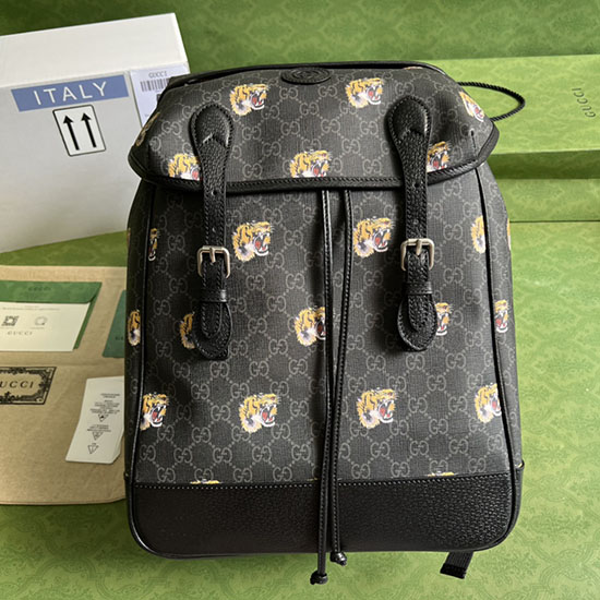 Gucci Medium backpack with Interlocking G Black with Print 696013
