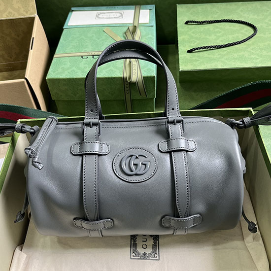 Gucci Small duffle bag with tonal Double G Grey 725701