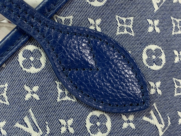 Louis Vuitton Denim Neverfull MM Blue M40995