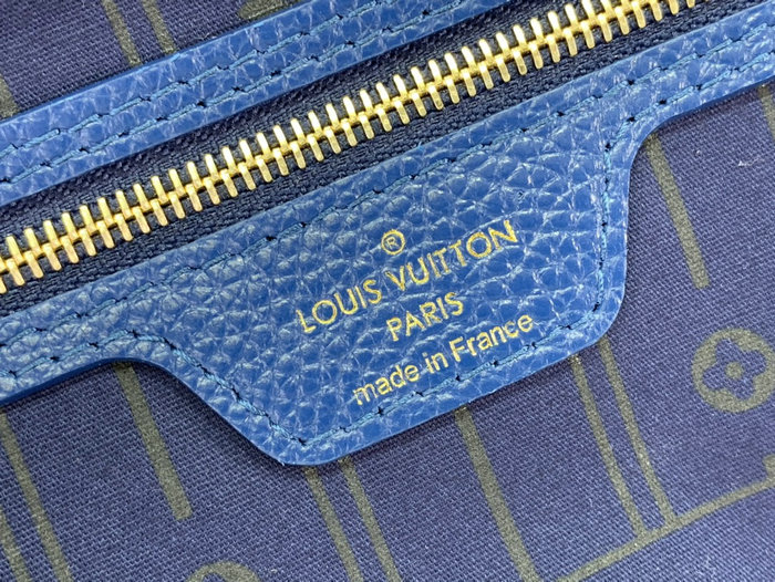 Louis Vuitton Denim Neverfull MM Blue M40995
