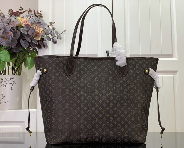 Louis Vuitton Denim Neverfull MM Coffee M40995