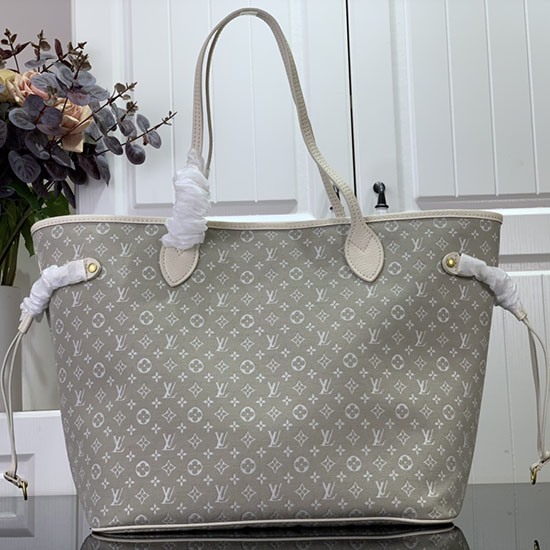 Louis Vuitton Denim Neverfull MM White M40995