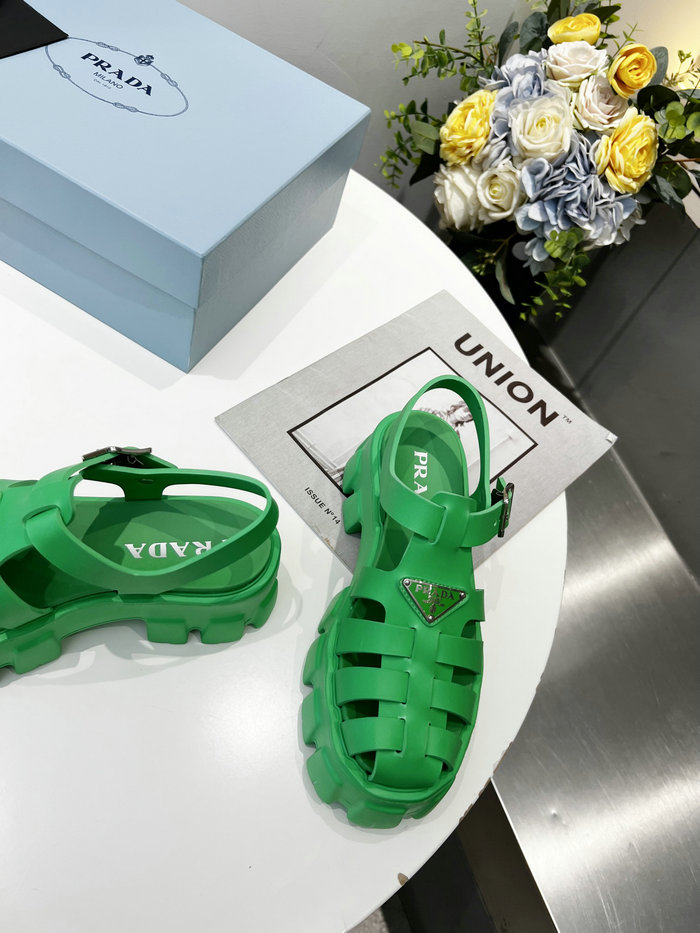 Prada Foam rubber sandals Green SDP051402