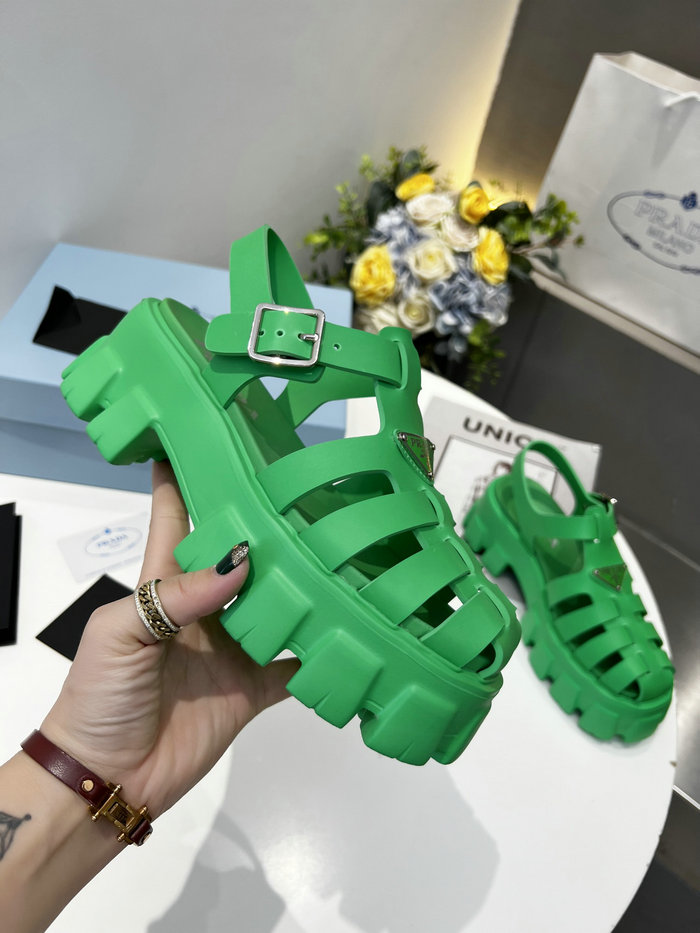 Prada Foam rubber sandals Green SDP051402