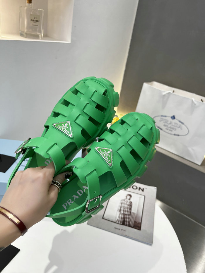 Prada Foam rubber sandals Green SDP051402