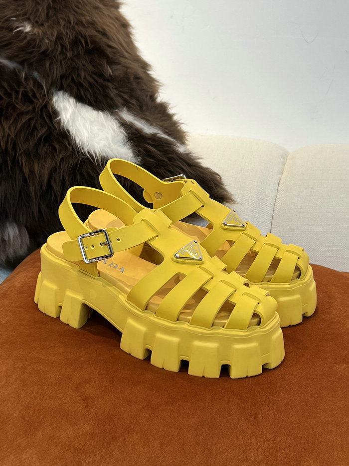 Prada Foam rubber sandals Yellow SDP051402