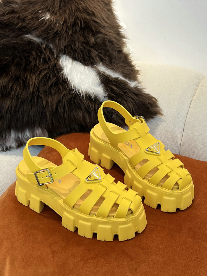 Prada Foam rubber sandals Yellow SDP051402
