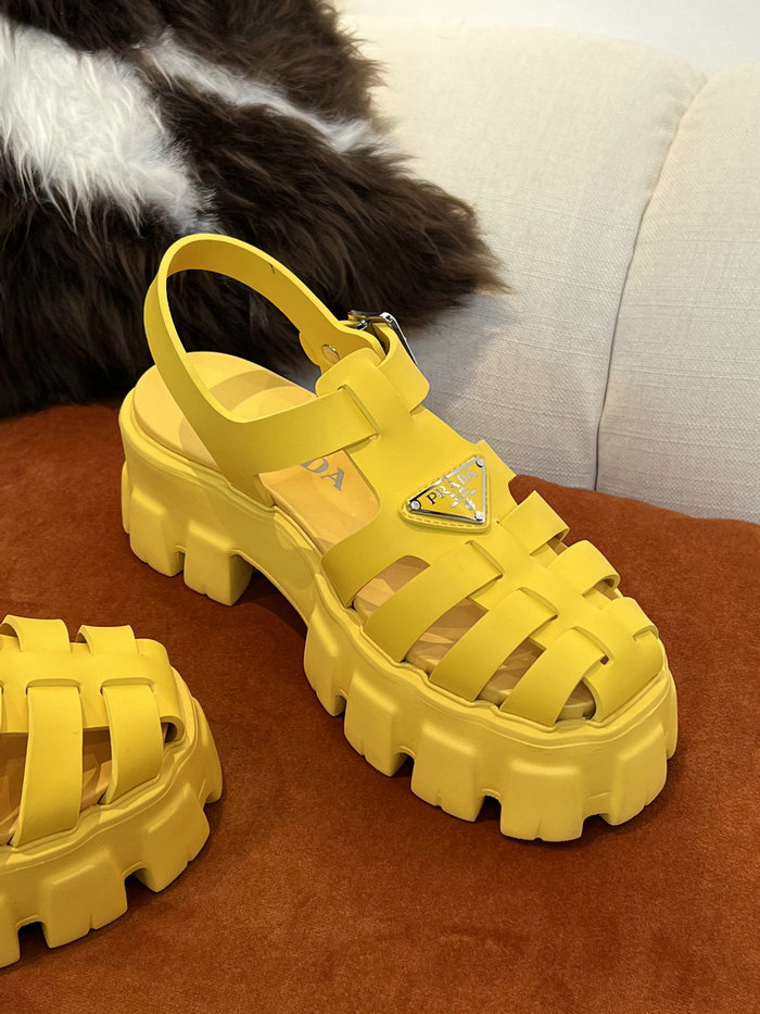 Prada Foam rubber sandals Yellow SDP051402