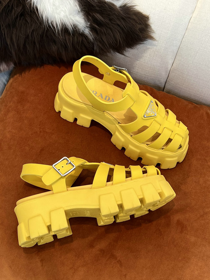 Prada Foam rubber sandals Yellow SDP051402