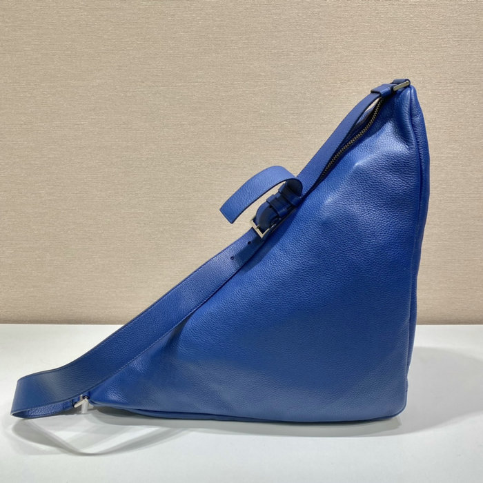 Prada Large leather Triangle bag Blue 2VY007