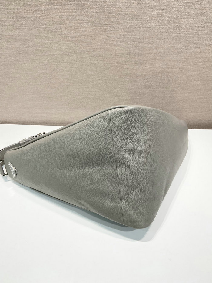 Prada Large leather Triangle bag Grey 2VY007