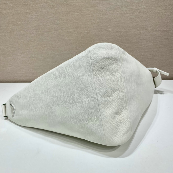 Prada Large leather Triangle bag White 2VY007