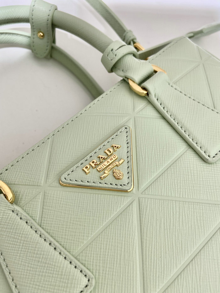 Prada Saffiano leather handbag Green 1BA896