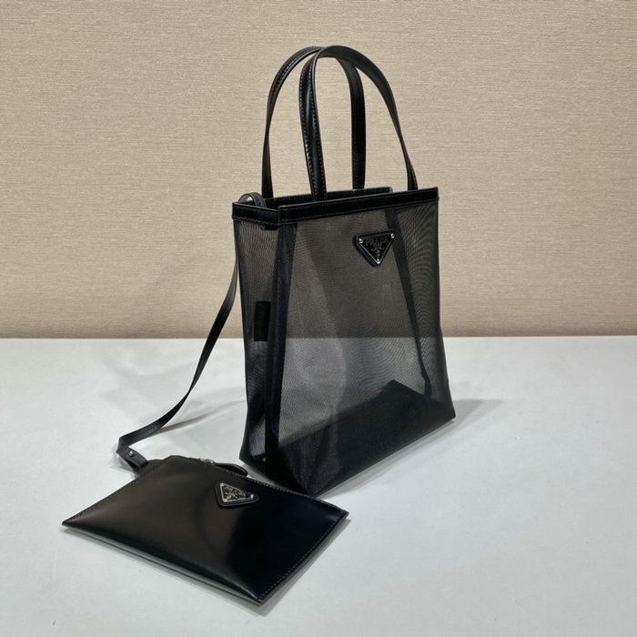 Prada Small mesh tote bag Black 1BG417