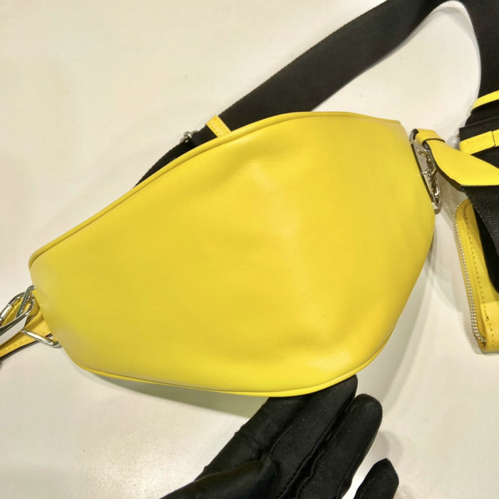 Prada Triangle leather shoulder bag Yellow 1BH190
