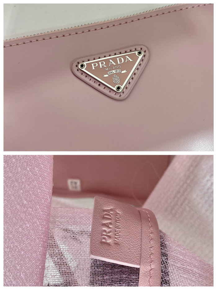 Prada sequined mesh tote bag Pink 1BG416