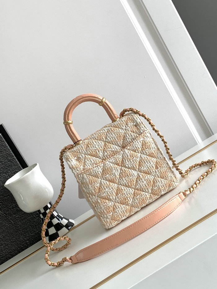 Chanel Mini Flap Bag With Top Handle Orange AS4035