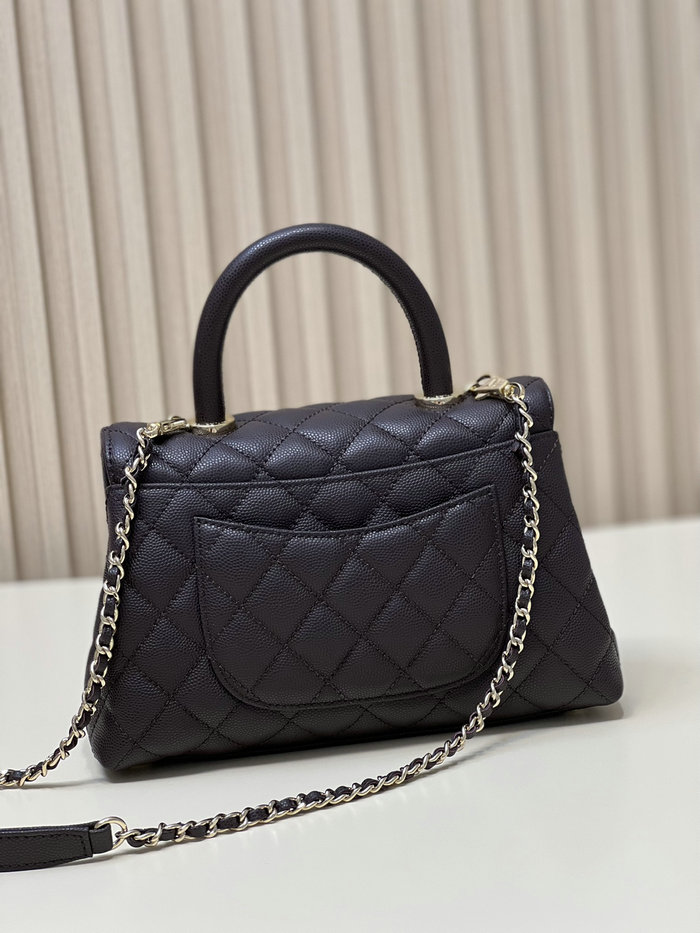 Chanel Small Flap Bag with Top Handle Burgudny A92990