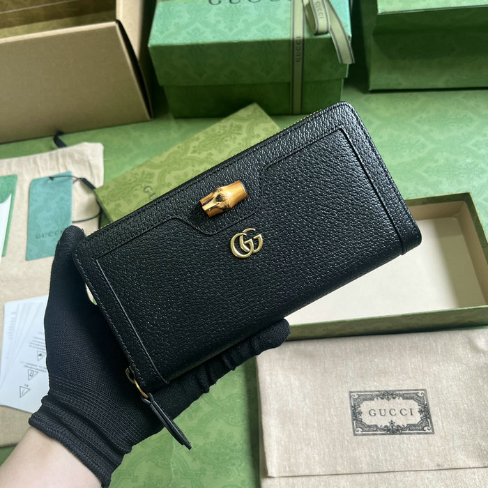 Gucci Diana Continental Wallet Black 658634