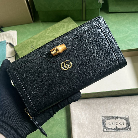 Gucci Diana Continental Wallet Black 658634