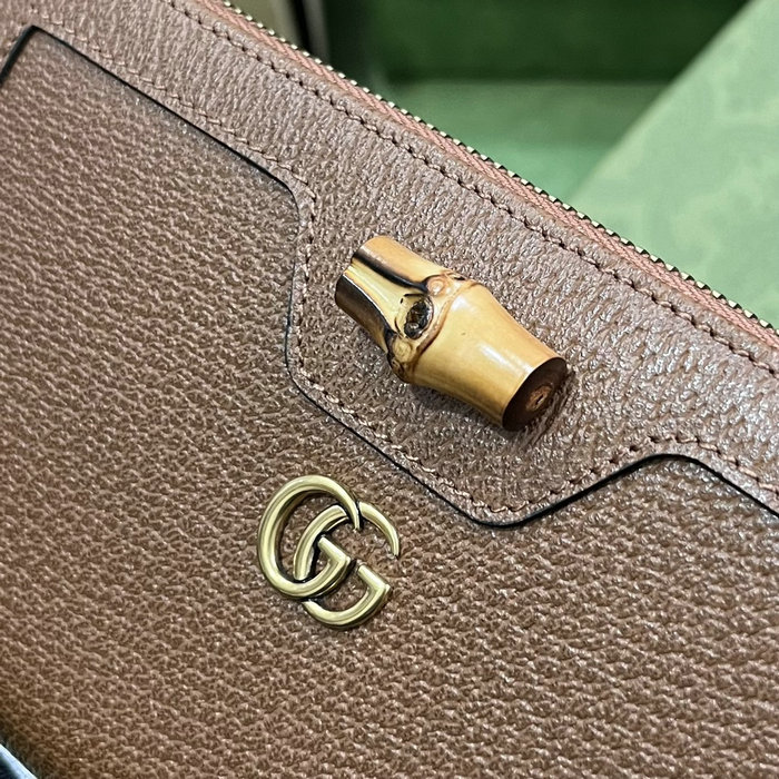 Gucci Diana Continental Wallet Brown 658634