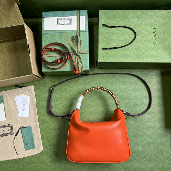 Gucci Diana Medium Shoulder Bag Orange 746124