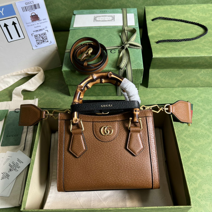 Gucci Diana Mini Tote Bag Brown 702732