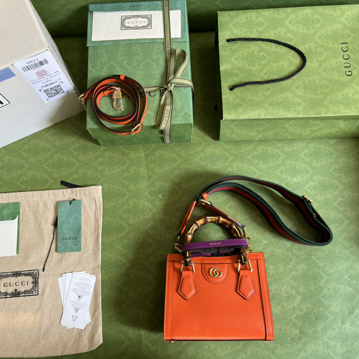 Gucci Diana Mini Tote Bag Orange 702732