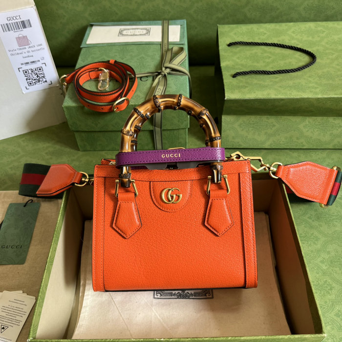 Gucci Diana Mini Tote Bag Orange 702732