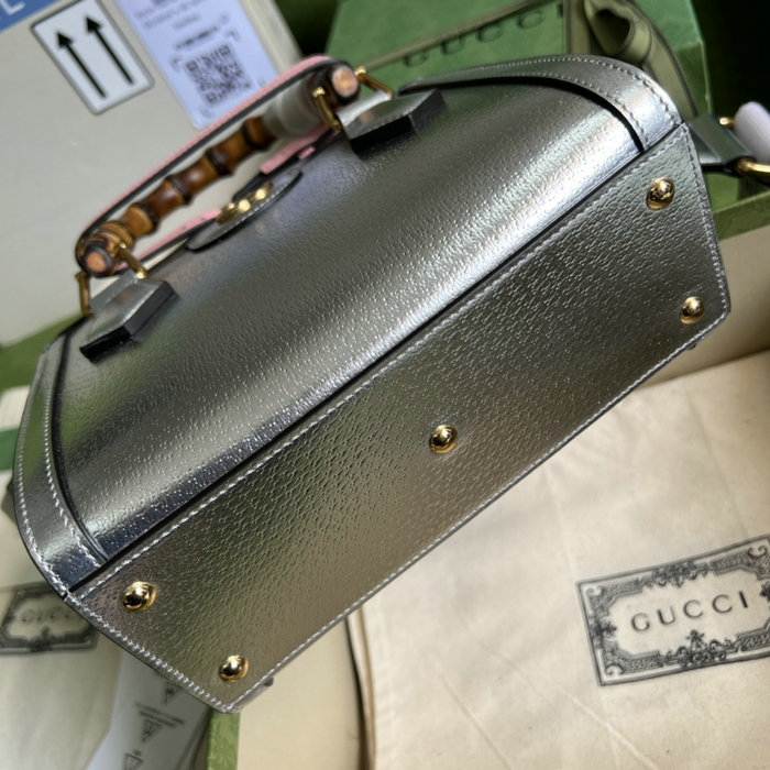 Gucci Diana Mini Tote Bag Silver 702732