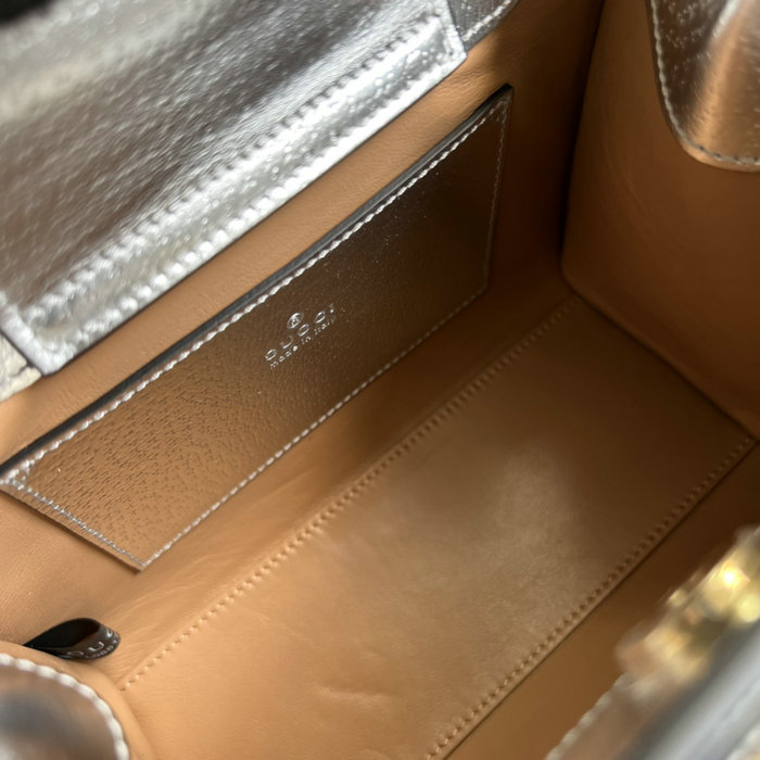 Gucci Diana Mini Tote Bag Silver 702732