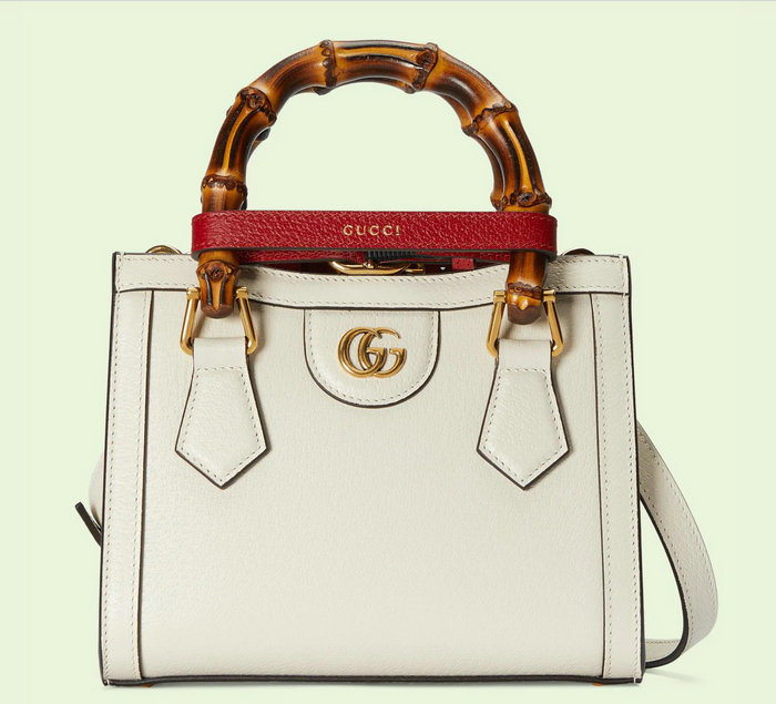 Gucci Diana Mini Tote Bag White 702732