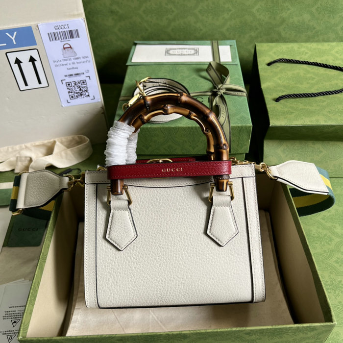 Gucci Diana Mini Tote Bag White 702732