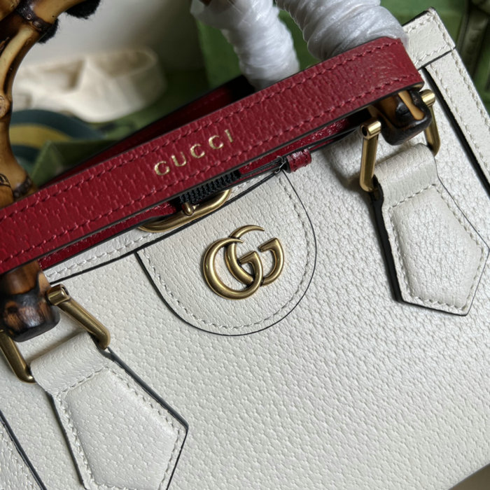 Gucci Diana Mini Tote Bag White 702732