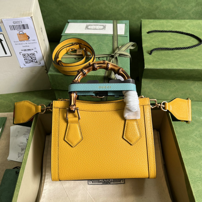 Gucci Diana Mini Tote Bag Yellow 702732