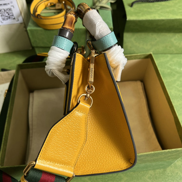 Gucci Diana Mini Tote Bag Yellow 702732