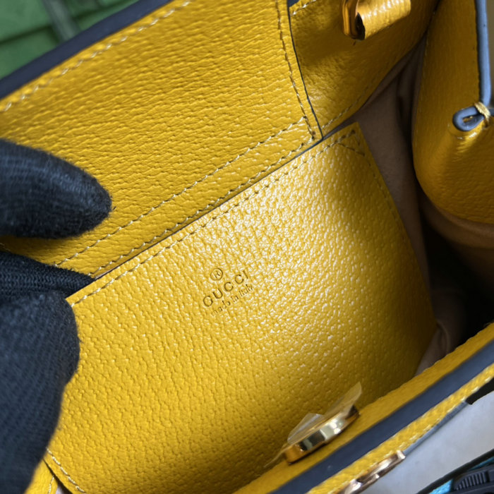 Gucci Diana Mini Tote Bag Yellow 702732