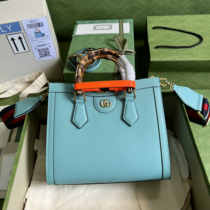 Gucci Diana Small Tote Bag Light Blue 702721