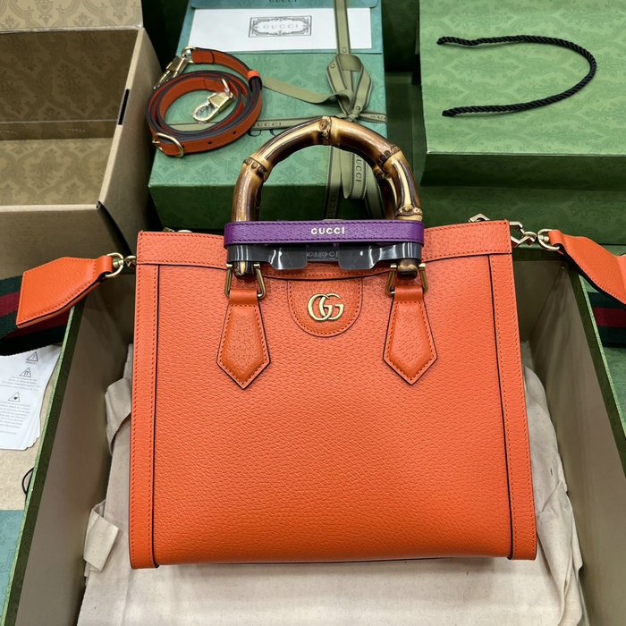 Gucci Diana Small Tote Bag Orange 702721