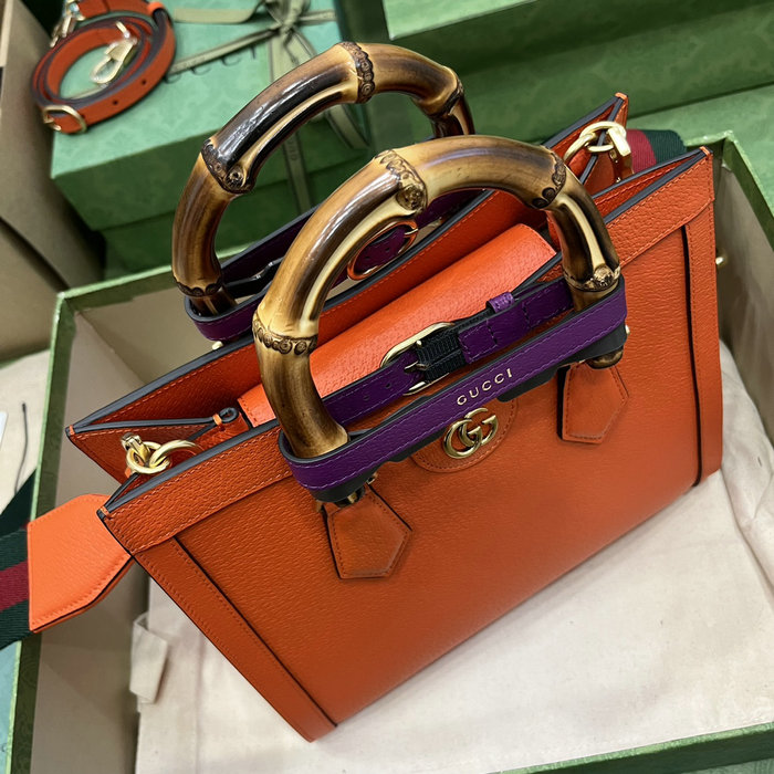 Gucci Diana Small Tote Bag Orange 702721