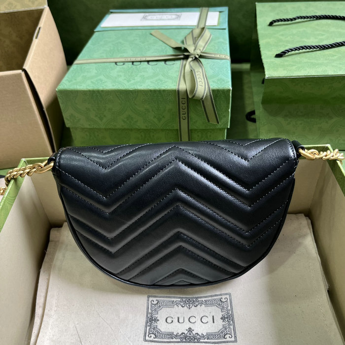 Gucci GG Marmont Matelasse Chain Mini Bag Black 746431