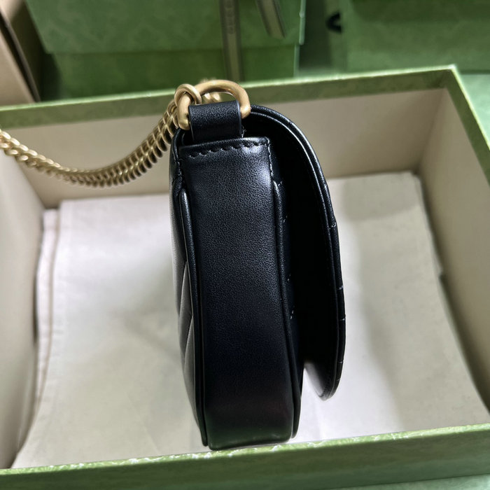 Gucci GG Marmont Matelasse Chain Mini Bag Black 746431