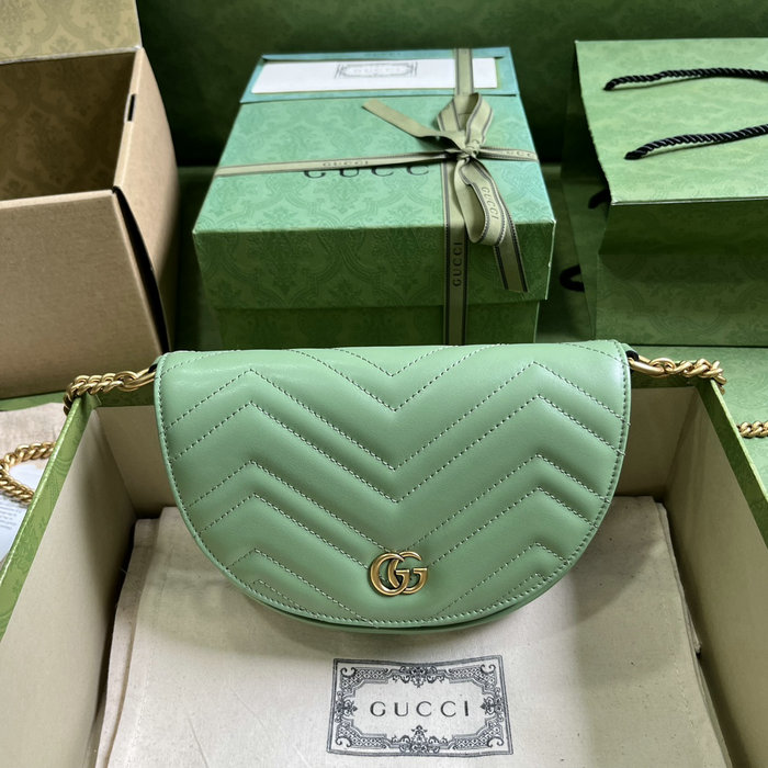 Gucci GG Marmont Matelasse Chain Mini Bag Green 746431