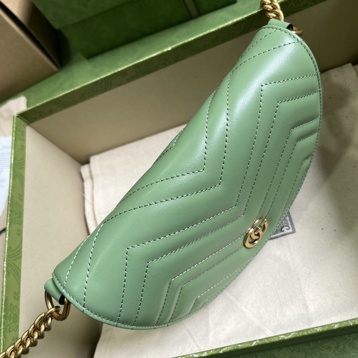 Gucci GG Marmont Matelasse Chain Mini Bag Green 746431