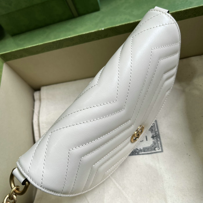 Gucci GG Marmont Matelasse Chain Mini Bag White 746431